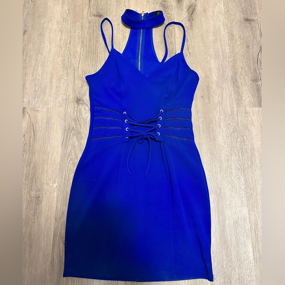 Medium royal blue mini dress